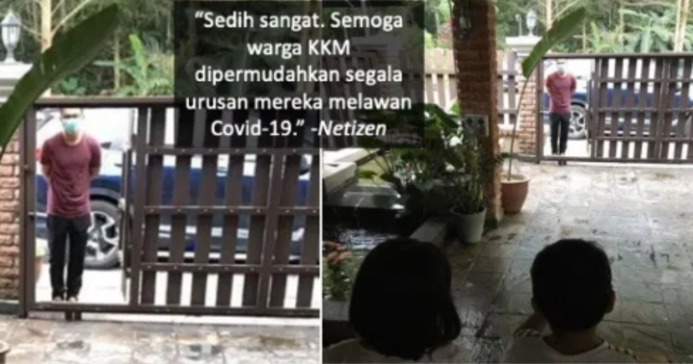 Gambar Anak Berdiri  Tak0t Bawa Balik C0vid 19  D0ktor Berdiri  Depan Rumah 