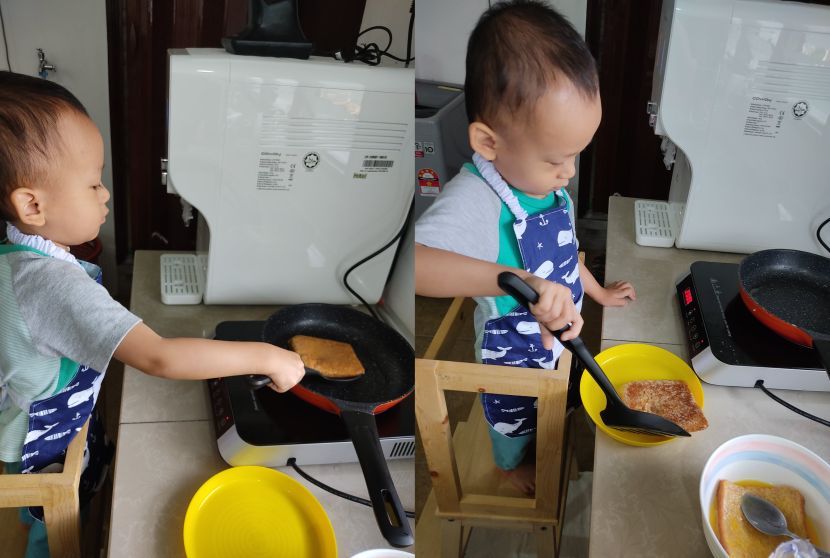 Belum Cecah 3 Tahun Si Cilik Tak Kek0k Langsung Di Dapur Dulu Berdukung Kini Dah Ada Kerusi Sendiri Mulakan Dengan Pis4u Plastik Soya Lemon